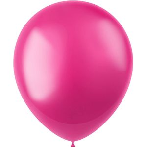 Folat - ballonnen Radiant Fuchsia Pink Metallic 33 cm - 100 stuks