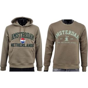 Hitman - 2-Pack - 1 x Hoodie en 1 x Sweater - Katoen - Holland Souvenirs - Amsterdam Souvenirs - Groen - Maat XXL