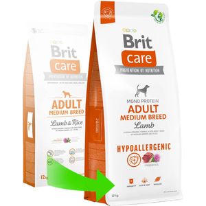 Brit Care Adult Medium Lam hypo-allergeen 12kg met 50% vlees!