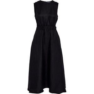 Minus Sabbi Midi Linen Dress Black