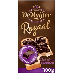 De Ruijter Royaal - Chocoladevlokken extra puur - 300 g - Doos 7 pak