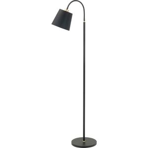 Highlight - Vloerlamp Texas 1 lichts H 140 cm zwart goud