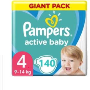 Pampers active baby Luiers maat 4 (9-14 kg) - 140 stuks (2 x 70)