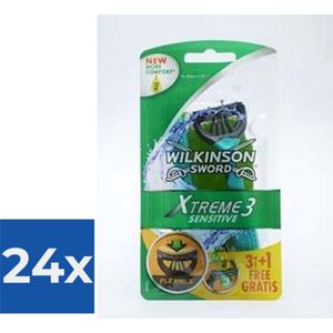 Wilkinson Sword - Xtreme3 Sensitive ( 4 ks ) - Jednorázový holicí strojek pro mue (M) - Voordeelverpakking 24 stuks