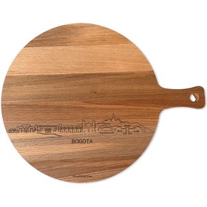 Skyline Serveerplank Rond Bogotá - Hapjesplank - Serveerplank - Tapas - Hapjes - Serveren - 29cm - Hapjesplank - Serveerplank - Tapas - Hapjes - Serveren - WoodWideCities