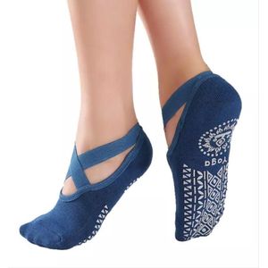 Yoga & Pilates sokken met antislip - 'Ballerina Yoga' - dichte tenen - blauw - Pilateswinkel - meerdere kleuren verkrijgbaar!