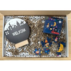 Brievenbuspakket: Mini puzzel Het dak op! en Wenscircel Hallo Sint - Sinterklaas - Knutselen - Puzzelen - Feestdagen - Kind - Peuter - Kleuter - Interieur