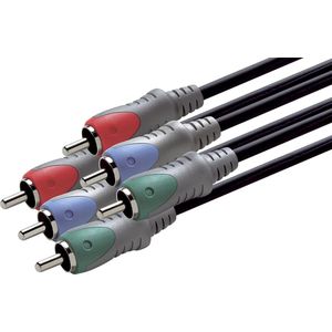 Scanpart RCA kabel 3 meter - 3x tulp naar 3x tulp - Geschikt voor audio en video - RGB - Tulpkabel - 3x RCA