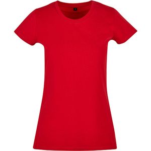 Damesshirt 'Basic Tee' met ronde hals City Red - 5XL