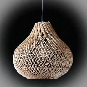 Handmade Design lamp gevlochten Rotan Naturel Hanglamp woonkamer Slaapkamer Ø 30 cm