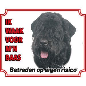 Bouvier Waakbord - Ik waak voor mijn baas