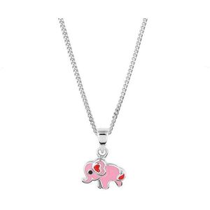 YO&NO - Ketting - Zilver - Gourmet - Olifant - 1,4mm - 36 + 4cm - Kinderen - Gerhodineerd - Zilver 925