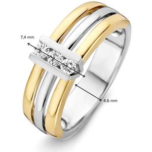 Ring bicolor briljant 0.15 crt.