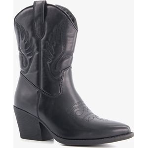 Blue Box lage dames cowboy western boots zwart - Maat 40