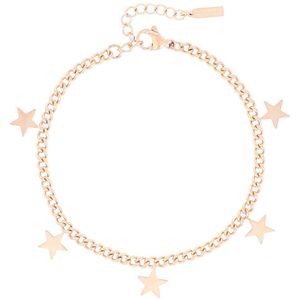 OOZOO Jewellery - rosé goudkleurige armband met sterretjes - SB-1017