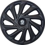 Sparco Wieldoppen Varese 16 Inch Rvs Zwart Set Van 4