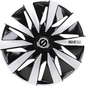 Sparco Wieldoppen Lazio - 15 inch - Zwart/Zilver