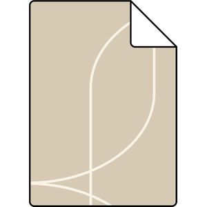 Proefstaal ESTAhome behang geometrische vormen beige - 26,5 x 21 cm - 139649-S