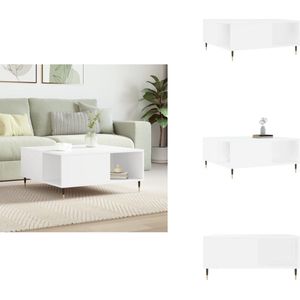 vidaXL Salontafel - Salontafels - Bijzettafel - Banktafel - Salontafel 80x80x36,5 cm bewerkt hout wit