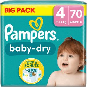 Pampers Luiers Baby Dry Maat 4 Maxi (9-14 kg), Big Pack, 70 Stuks