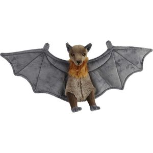 Pluche Grijze Vleermuis Knuffel 36 cm - Vleermuizen Nachtdieren Knuffels - Speelgoed Voor Kinderen