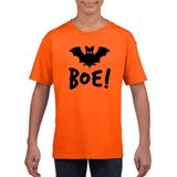 Halloween Halloween vleermuis t-shirt oranje jongens en meisjes - Halloween kostuum kind 158/164