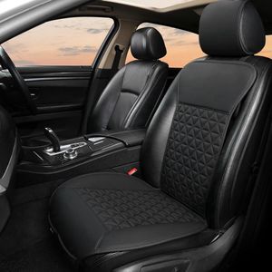 PU Lederen Autostoelhoes - Bescherming en Comfort - 1 Stuk - Zwart