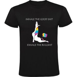 Unicorn Heren T-shirt | eenhoorn | scheet | grappig | regenboog | poep | stinkie | bah