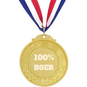 Akyol - boer medaille goudkleuring - Boer - 100% boer - cadeau voor boeren - afscheidscadeau