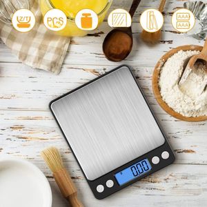 Precisieweegschaal - 500g/0.1g - LCD Display - Inclusief 2 Schalen & Batterijen - Nauwkeurig & Handig