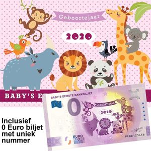0 Euro biljet 2020 - Baby's eerste bankbiljet in cadeauverpakking meisje