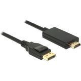 Premium DisplayPort naar HDMI kabel - DP 1.2 / HDMI 1.4 (4K 30Hz) / zwart - 2 meter