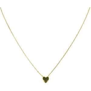 Silventi 9NBSAM-G190236 Gouden Ketting - Dames - Hartje - 6,2 x 6,2 mm - Ankerschakel - 38 + 2,5 + 2,5 cm - 14 Karaat - Goud