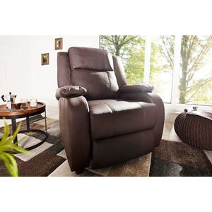 Moderne relaxstoel HOLLYWOOD koffie-tv-stoel met ligfunctie - 36030