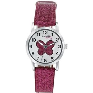 Little Miss Lovely horloge met roze PU band