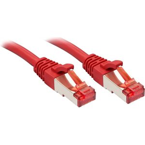 LINDY 47730 RJ45 Netwerkkabel, patchkabel CAT 6 S/FTP 30.00 cm Rood 1 stuk(s)