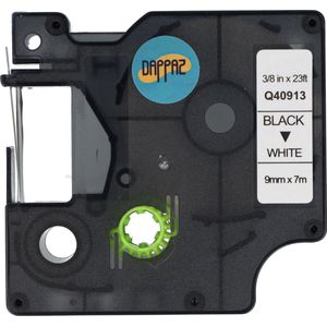 Dappaz - Compatible Dymo 45803 D1 Tape Zwart op Wit 19 mm x 7 m - S0720830 Geschikt voor Dymo Labelmanager