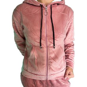 Roze - Huispak - Fleece - Maat 40-42 - Dames - Joggingpak - Gewatteerd - Fleece vest & Fleece broek - Setje voor Volwassenen - Cadeau voor vrouw