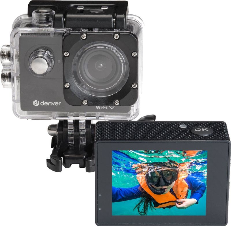 Denver Action Camera Full HD - 12MP - Foto & Video - WiFi - App - 30M Waterdicht - Incl. Accessoires - ACW5054