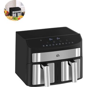 Airfryer XXL - Groot - 8 Liter - Heteluchtfriteuse - Antiaanbaklaag - Zwart