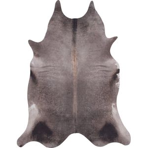 Vercai Rugs Nova Skins Collectie - Laagpolig Vloerkleed - Polyester - Donker Bruin - 155x200 cm