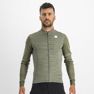 Sportful Fietsshirt lange mouwen heren Groen - SUPERGIARA THERMAL JERSEY BEETLE - 2XL