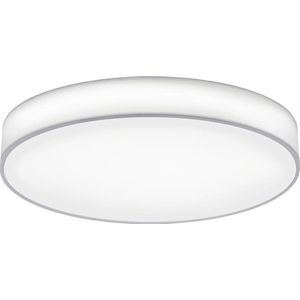 LED Plafondlamp - Plafondverlichting - Trion Lanago - 60W - Aanpasbare Kleur - Afstandsbediening - Dimbaar - Rond - Mat Wit - Textiel