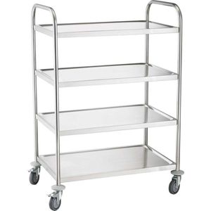 Etagewagen van roestvrij staal Grijs x x