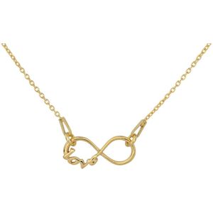 ARLIZI 1536 Ketting Infinity Love Hanger - Dames - 925 Zilver Verguld - 42 cm