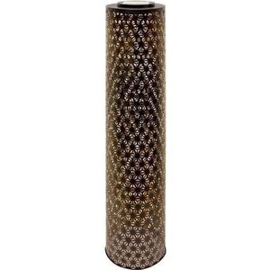 Solarlamp - GARDEN ID Zuil - Goud-Zwart - Ø20 H80 cm - 6 tot 8 uur licht - Aan/uit knop