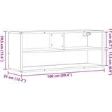 vidaXL - Tv-meubelx31x39,5 - cm - bewerkt - hout - metaal - grijs - sonoma - eiken