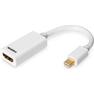 DIGITUS Mini DisplayPort grafische adapter, mDP naar HDMI type A, Full HD 60Hz, 1920 x 1080 pixels, wit