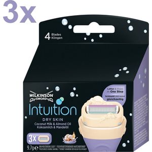 Wilkinson Intuition Dry Skin Scheermesjes - Voordeelverpakking 3 x 3 Stuks