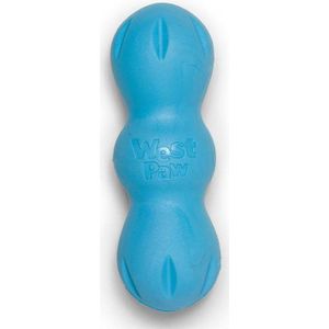 West Paw Rumpus Zogoflex - Extra Strek Kauw Speelgoed Hond - Drijvend - Blauw - Small - 13 cm